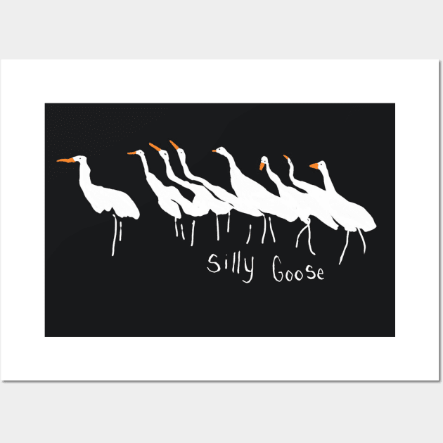 Silly Geese Wall Art by Animal Surrealism